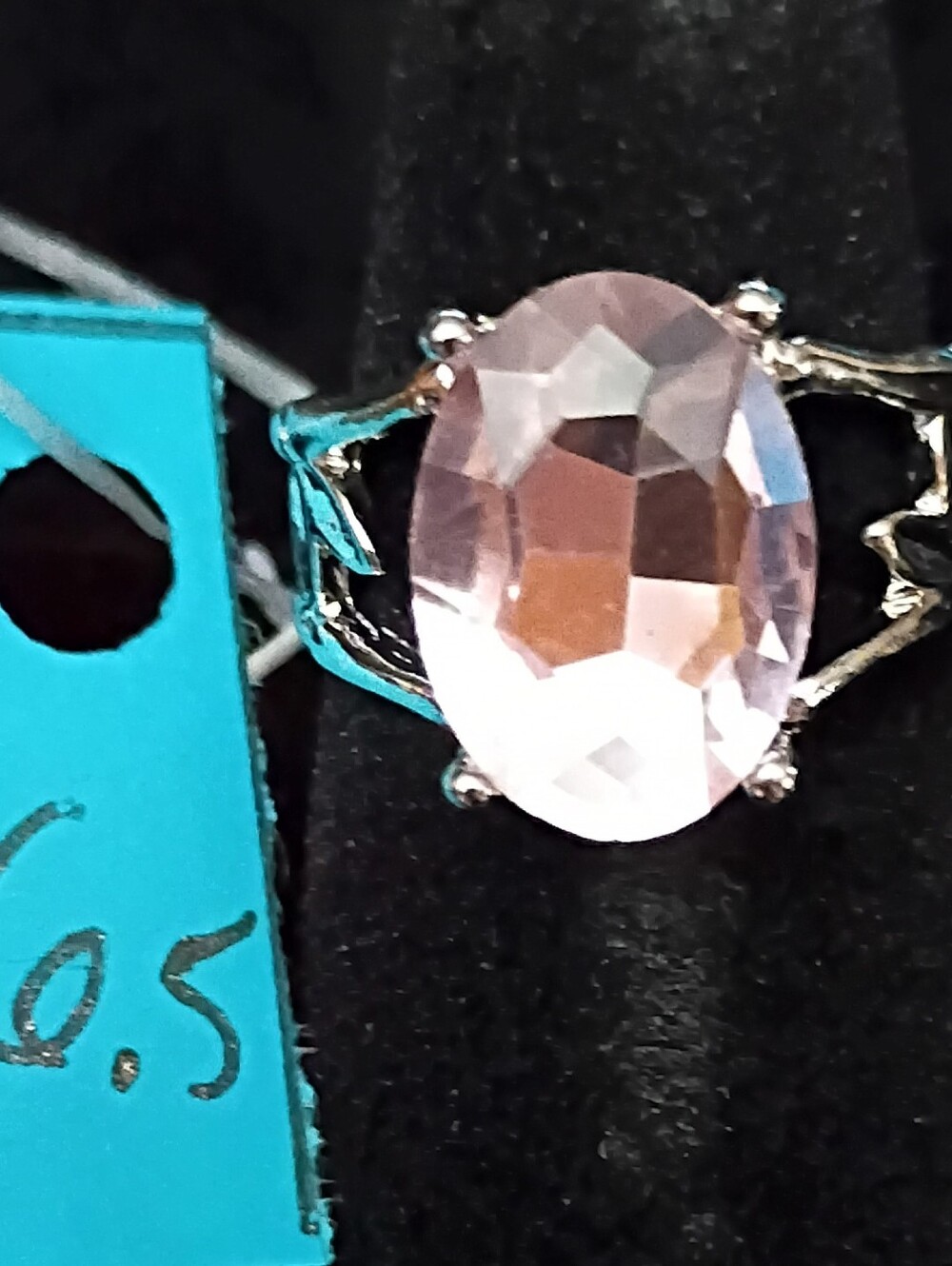 Pink Oval Gemstone Ring